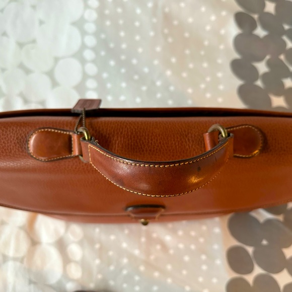 Vintage 80s COACH Metropolitan Briefcase British Tan Pebbled Leather Clean. EUC - Picture 3 of 6